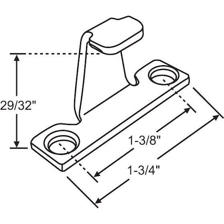 Strybuc Sash Lock Keeper E-Gard 50-435